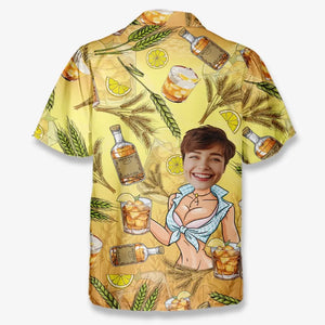 Photo personnalisée L'été a toujours été ma saison préférée - T-shirt hawaïen tropical unisexe personnalisé pour couple - Cadeau de vacances d'été, cadeau pour mari et femme, anniversaire