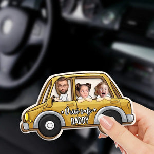 Coffre-fort photo personnalisé - Clip de pare-soleil de voiture personnalisé pour la famille - Cadeau pour les membres de la famille