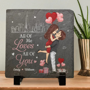 My Favorite Love Story Is Ours - Couple Personalized Custom Square Shaped Stone With Stand - Gift For Husband Wife, Anniversary