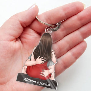 Tu es mon partenaire de crime, mon partenaire pour la vie - Porte-clés personnalisé en acrylique pour couple - Cadeau pour mari et femme, anniversaire