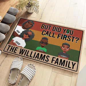 Mais avez-vous appelé en premier ? Tapis décoratif personnalisé pour la maison - Cadeau de pendaison de crémaillère pour les membres de la famille