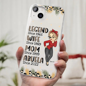 Promu arrière-grand-mère - Coque de téléphone transparente personnalisée pour la famille - Cadeau pour maman et grand-mère