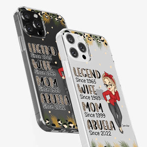 Promu arrière-grand-mère - Coque de téléphone transparente personnalisée pour la famille - Cadeau pour maman et grand-mère