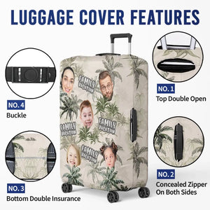 Un voyage en famille personnalisé avec photo : un voyage de rêve ! Housse de bagage personnalisée pour toute la famille ! Cadeau idéal pour les vacances d'été