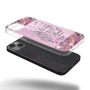 Tu seras toujours dans mon cœur - Étui de téléphone transparent personnalisé commémoratif - Cadeau de condoléances pour les membres de la famille