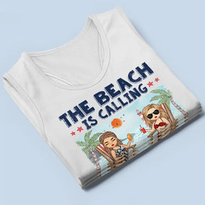La plage nous appelle et nous devons y aller - Débardeur dos nageur personnalisé Bestie - Cadeau pour meilleures amies, meilleures amies, sœurs