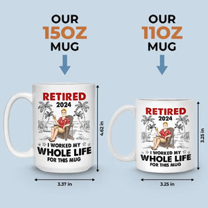 Je mérite cette tasse - Tasse personnalisée - Appréciation, cadeau de retraite pour collègues, amis de travail, collègues