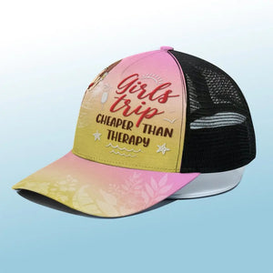 Ne vous inquiétez pas, soyez heureux à la plage ! Casquette de baseball personnalisée avec dos en maille, casquette de camionneur de baseball ! Cadeau de vacances d'été pour meilleures amies, meilleures amies, sœurs