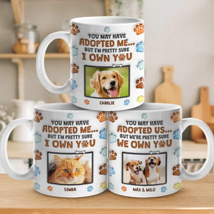 Mug personnalisé avec photo « Les chiens ne me mordent jamais, seulement les humains » - Mug personnalisé avec effet gonflé 3D pour chien et chat - Cadeau pour les propriétaires et les amoureux des animaux