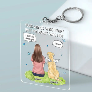 Une fois à mes côtés, pour toujours dans mon cœur - Porte-clés personnalisé en acrylique - Cadeau de condoléances pour les propriétaires d'animaux et les amoureux des animaux