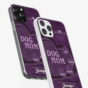 Je te garde à jamais dans mon cœur ! Coque de téléphone transparente personnalisée pour chien et chat ! Cadeau pour les propriétaires et les amoureux des animaux.