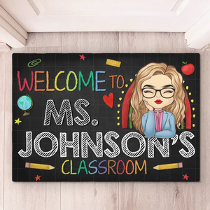 L'art d'enseigner est l'art d'aider à la découverte - Tapis décoratif personnalisé pour enseignant - Cadeau de pendaison de crémaillère pour enseignant