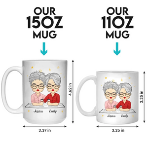 Notre amitié est intemporelle - Mug personnalisé Bestie - Cadeau pour meilleures amies, meilleures amies, sœurs