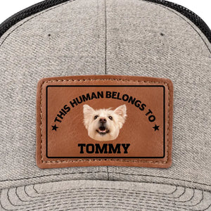 Photo personnalisée : La vie est dure, mais vous la rendez meilleure ! Chapeau en cuir personnalisé pour chien et chat ! Cadeau pour les propriétaires et les amoureux des animaux.