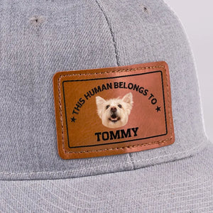 Photo personnalisée : La vie est dure, mais vous la rendez meilleure ! Chapeau en cuir personnalisé pour chien et chat ! Cadeau pour les propriétaires et les amoureux des animaux.