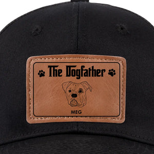 Vous êtes le parrain du chien - Chapeau en cuir personnalisé pour chien - Cadeau pour les propriétaires et les amoureux des animaux