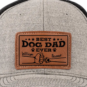 Je sais que nous avons des vibrations positives pour les pattes - Chapeau en cuir personnalisé pour chien - Cadeau pour les propriétaires d'animaux et les amoureux des animaux