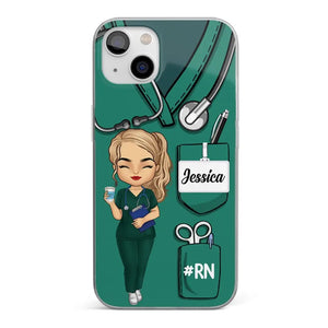 Soyez l'infirmière que vous aimeriez avoir comme patiente - Étui de téléphone transparent personnalisé pour infirmière - Cadeau d'appréciation, de remerciement, de vie d'infirmière, de vie de médecin
