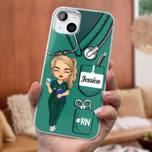 Soyez l'infirmière que vous aimeriez avoir comme patiente - Étui de téléphone transparent personnalisé pour infirmière - Cadeau d'appréciation, de remerciement, de vie d'infirmière, de vie de médecin