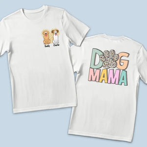 Meilleure maman de chien au monde - T-shirt unisexe personnalisé avec imprimé recto verso et recto verso - Cadeau pour propriétaires et amoureux des animaux