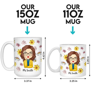 Il faut un grand cœur pour façonner les petits esprits - Mug personnalisé 3D à effet gonflé pour enseignant - Cadeau pour enseignant