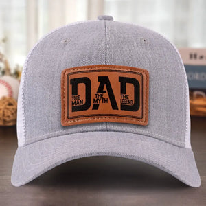 L'amour d'un père est éternel - Chapeau familial en cuir - Cadeau pour papa