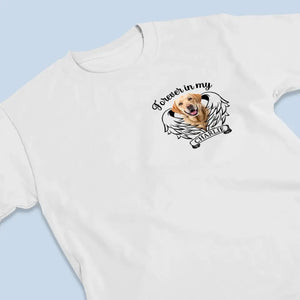T-shirt unisexe personnalisé avec photo « Ne marchez jamais seul » - Cadeau de condoléances pour les propriétaires et les amoureux des animaux