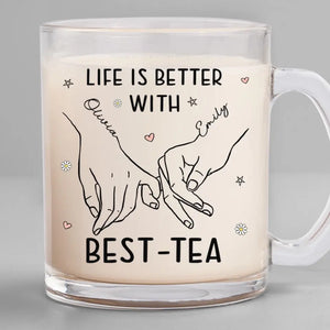 Tu seras toujours mon meilleur ami - Mug en verre personnalisé Bestie - Cadeau pour les meilleures amies, les meilleures amies et les sœurs