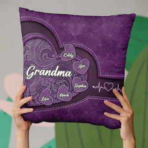 Les grands-mères sont des mamans avec beaucoup de pratique - Coussin personnalisé pour la famille - Cadeau pour maman, grand-mère