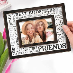 Photo personnalisée « Tu es vraiment unique pour moi » - Plaque en bois personnalisée à 2 couches avec support - Cadeau pour meilleures amies, meilleures amies, sœurs