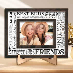 Photo personnalisée « Tu es vraiment unique pour moi » - Plaque en bois personnalisée à 2 couches avec support - Cadeau pour meilleures amies, meilleures amies, sœurs