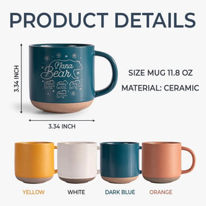 Maman Ourse - Mug personnalisé en céramique pour famille - Cadeau pour maman et grand-mère