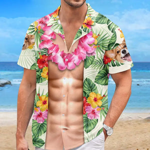 Photo personnalisée : chaque jour devrait être une journée à la plage - T-shirt hawaïen tropical unisexe personnalisé pour la famille - Cadeau de vacances d'été, cadeau pour les membres de la famille
