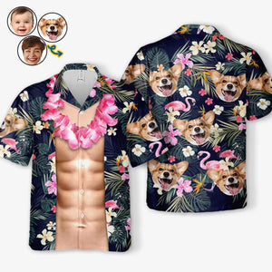 T-shirt hawaïen unisexe personnalisé avec photo « Bons moments et lignes de bronzage » - Cadeau idéal pour les vacances d'été, pour les membres de la famille
