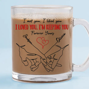 From Our First Kiss Till Our Last Breath - Couple Personalized Custom Glass Mug - Gift For Husband Wife, Anniversary