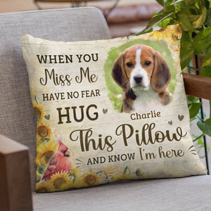 Coussin photo personnalisé : comblez le vide dans vos bras avec ce coussin personnalisé commémoratif. Cadeau de condoléances, cadeau pour les propriétaires d'animaux et les amoureux des animaux.
