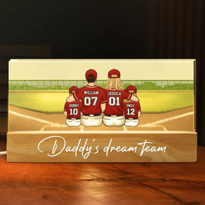 La famille, c'est tous ceux qui vous aiment inconditionnellement - Veilleuse LED 3D personnalisée en acrylique avec lettres - Cadeau pour les membres de la famille, les amateurs de sport et les sportifs