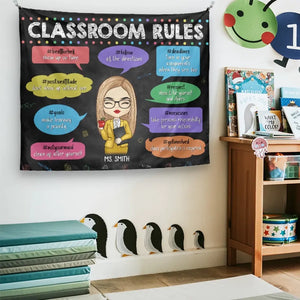 Livres, crayons et beaucoup de rêves – Tapisserie personnalisée pour enseignant – Cadeau pour enseignant