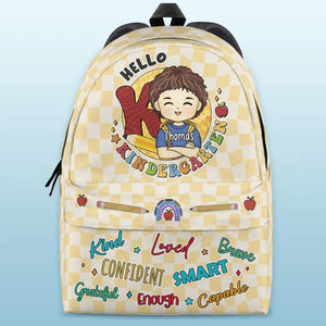 Premier jour d'école ! Réveille-toi ! - Sac à dos enfant personnalisé - Cadeau de rentrée scolaire pour enfant