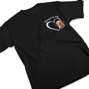 Photo personnalisée : plus à mes côtés, mais pour toujours dans mon cœur ! T-shirt unisexe personnalisé, sweat à capuche, cadeau de condoléances pour les propriétaires et les amoureux des animaux.