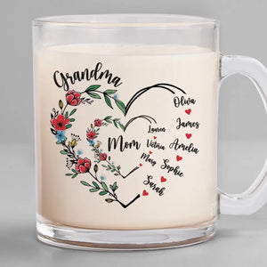 Tasse en verre personnalisée « Maman, grand-mère » – Cadeau pour maman et grand-mère