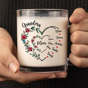 Tasse en verre personnalisée « Maman, grand-mère » – Cadeau pour maman et grand-mère