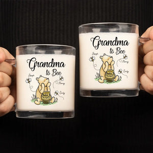 Grand-mère à l'abeille - Tasse en verre personnalisée pour la famille - Cadeau pour maman et grand-mère