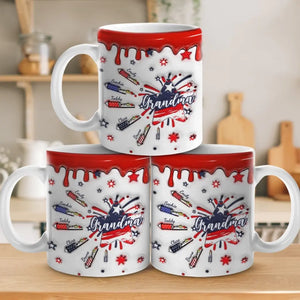 Les meilleures mamans sont promues grand-mère - Mug personnalisé 3D à effet gonflé - Cadeau pour maman et grand-mère