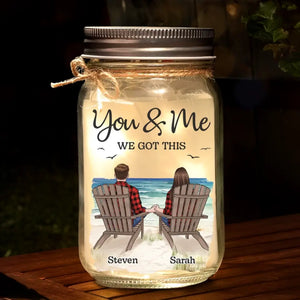 J'ai trouvé celui que mon âme aime - Lampe personnalisée en pot Mason pour couple - Cadeau pour couple, mari et femme, anniversaire