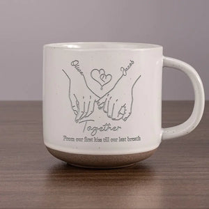 Ensemble, c'est mieux ! Tasse personnalisée en céramique pour couple ! Cadeau pour mari et femme, anniversaire