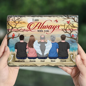 Et je te reverrai un jour, dans les nuages - Pierre commémorative rectangulaire personnalisée avec support - Cadeau de condoléances pour les membres de la famille