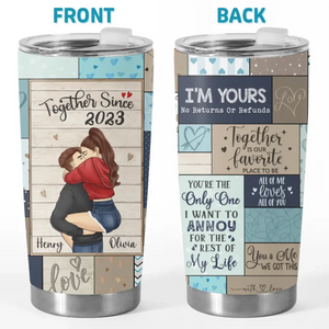 Ensemble, c'est notre endroit préféré où être - Gobelet personnalisé pour couple - Cadeau pour mari et femme, anniversaire