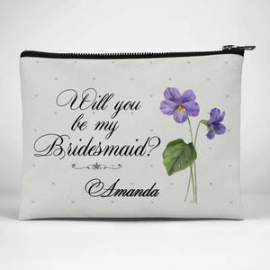 Trousse de maquillage personnalisée pour meilleure amie, côte à côte, aux côtés de la mariée - Cadeau de mariage, cadeau de demoiselle d'honneur pour meilleures amies, meilleures amies, sœurs