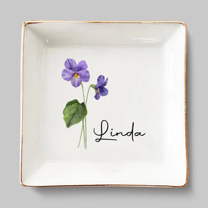 Les amis sont des fleurs qui ne fanent jamais - Porte-bijoux personnalisé pour meilleure amie - Cadeau de mariage, cadeau de demoiselle d'honneur pour meilleures amies, meilleures amies, sœurs